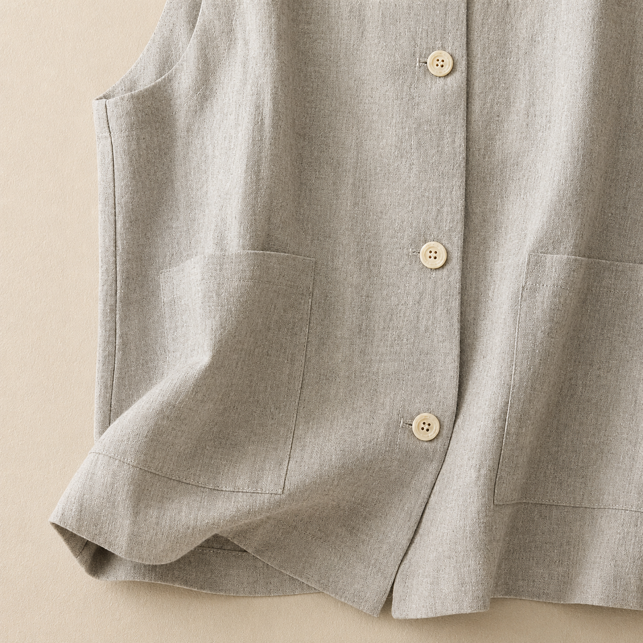 Aveline Cotton Linen Vest