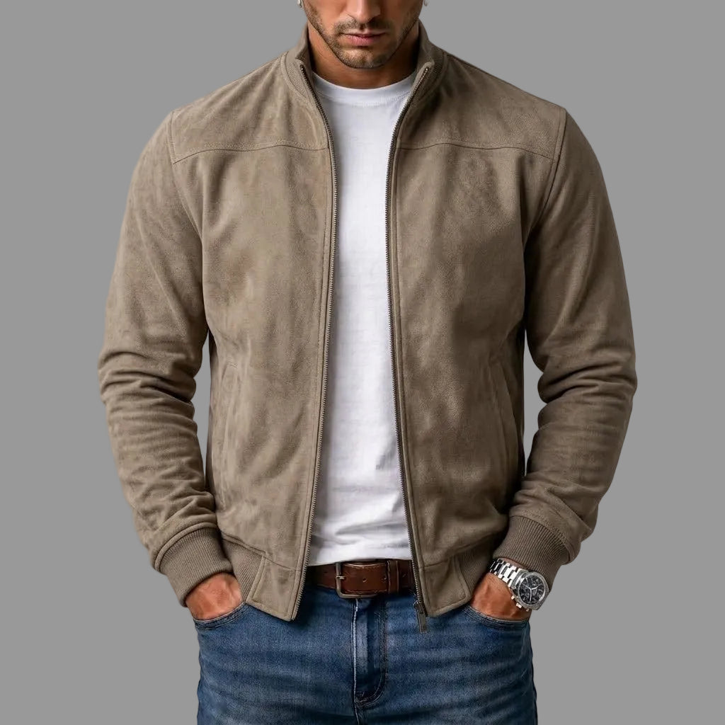 Calder Suede Bomber Jacket