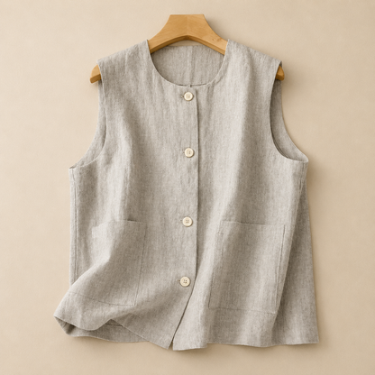 Aveline Cotton Linen Vest