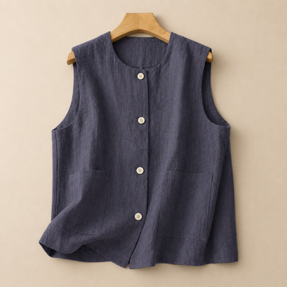 Aveline Cotton Linen Vest