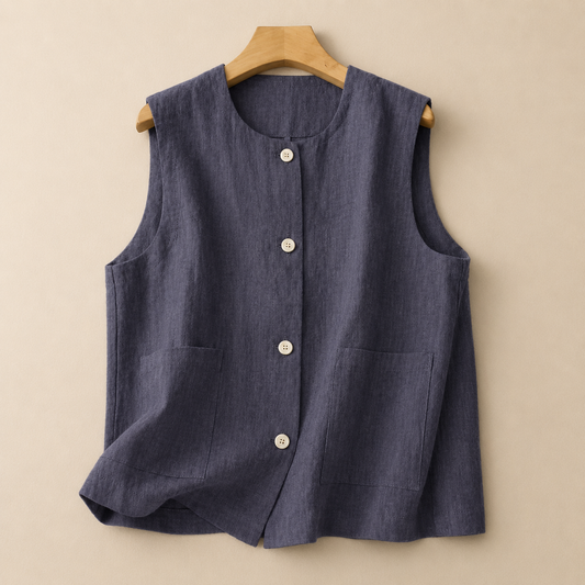 Aveline Cotton Linen Vest