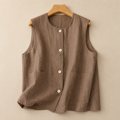 Aveline Cotton Linen Vest