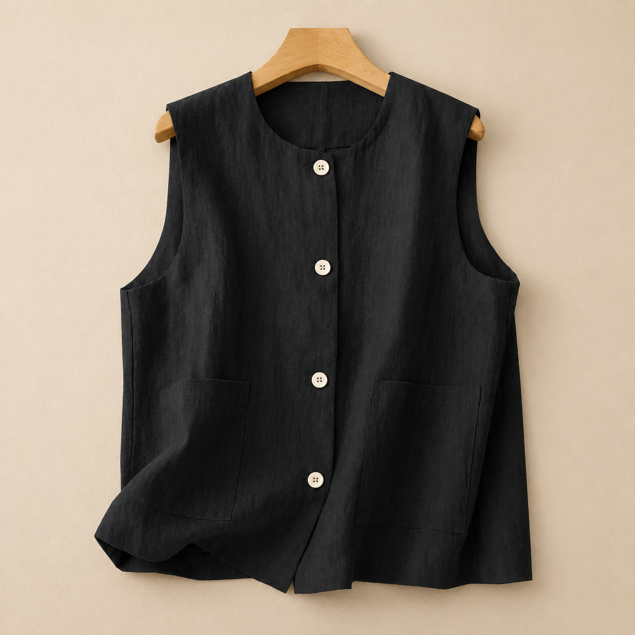 Aveline Cotton Linen Vest