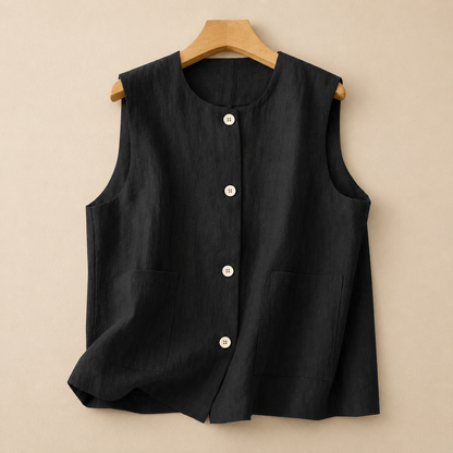 Aveline Cotton Linen Vest