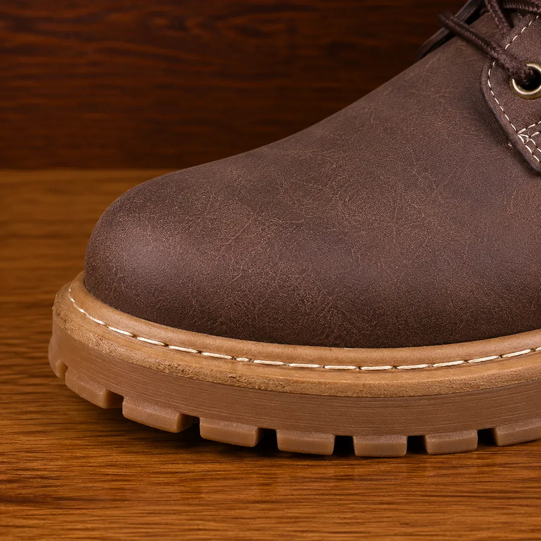 Treaded Sole Lace-Up Shoes