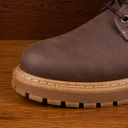 Treaded Sole Lace-Up Shoes