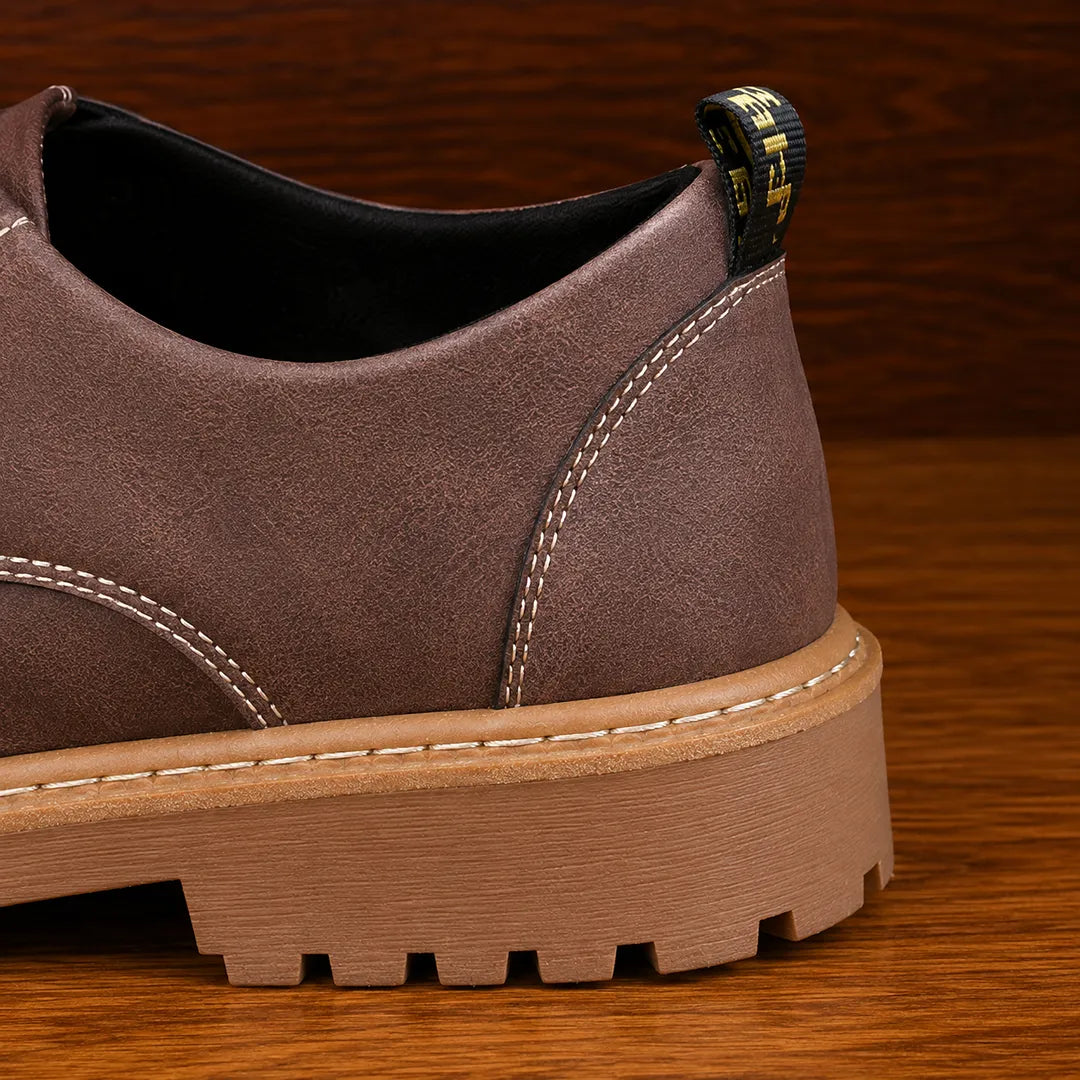 Treaded Sole Lace-Up Shoes