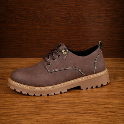 Treaded Sole Lace-Up Shoes