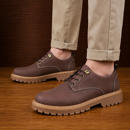 Treaded Sole Lace-Up Shoes