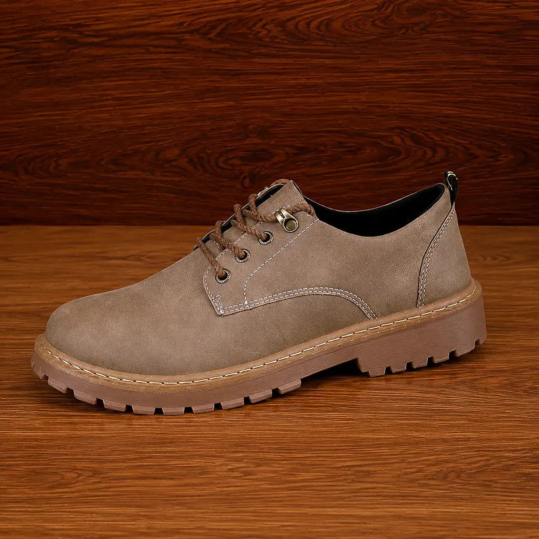 Treaded Sole Lace-Up Shoes