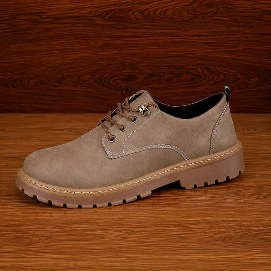 Treaded Sole Lace-Up Shoes