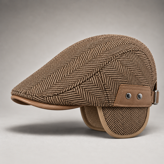 Thornton Herringbone Driving Cap