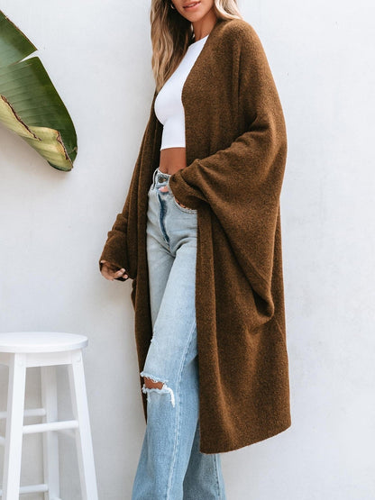 Women's Batwing Sleeve Relaxed Maxi Knit Cardigan