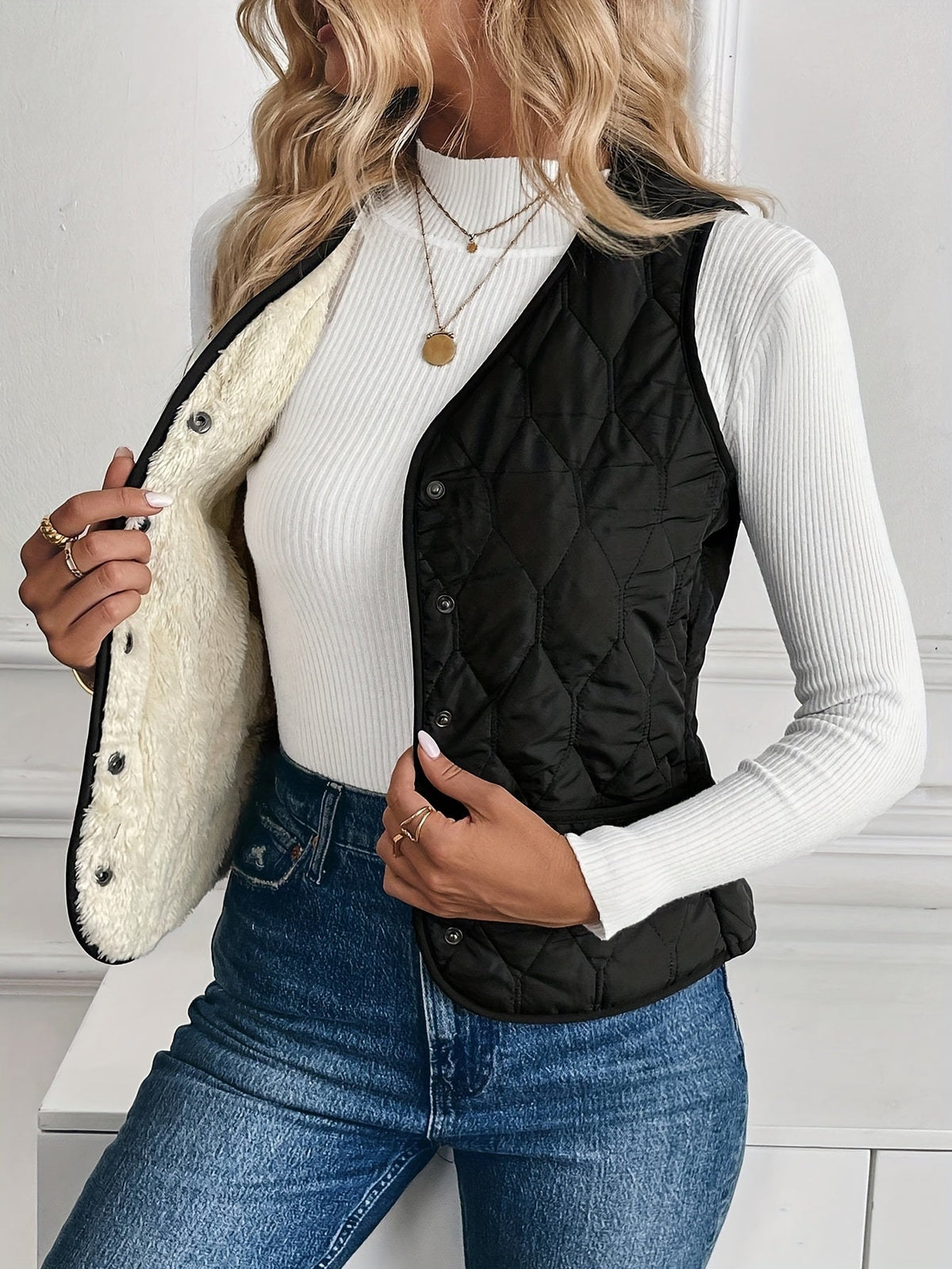 Norley Quilted Bomber Vest