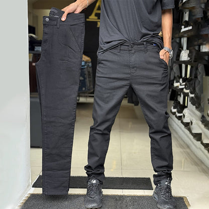 Men’s Slim-Fit Casual Solid Color Pants